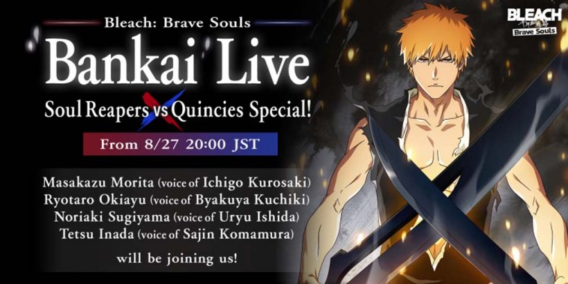 Bleach: Brave Souls will hold a special livestream on August 27th, with an RT campaign where official merch are up for grabs