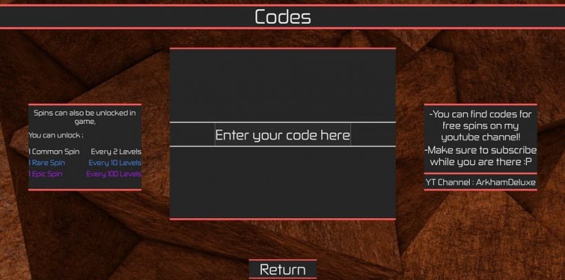 A box to redeem codes for Heroes Online