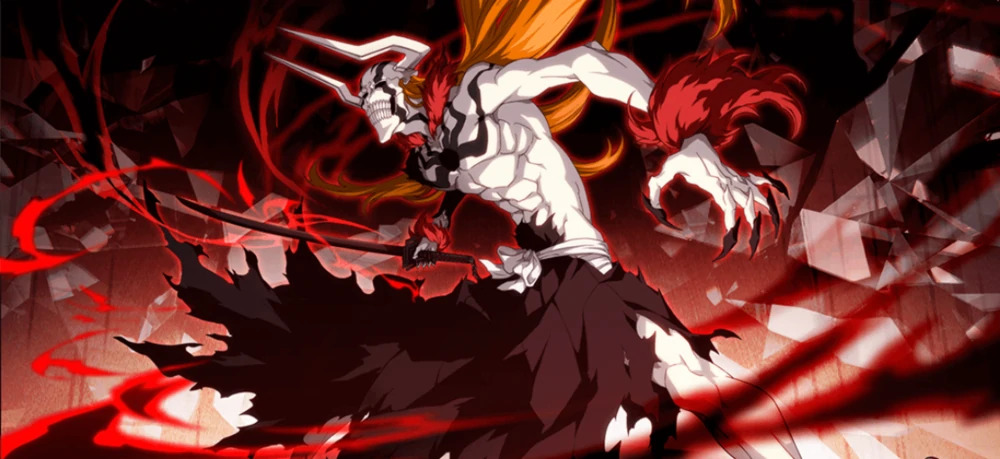 Hollow Ichigo wielding a katana